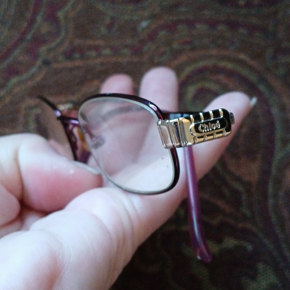 Vintage Chloe CL1187 C04 135 Purple Eyeglasses. Made in France  - Picture 13 of 16
